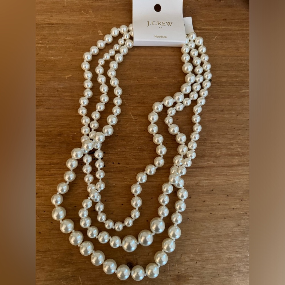 Multi-strand pearl necklace from J Crew Factory store. NWT
